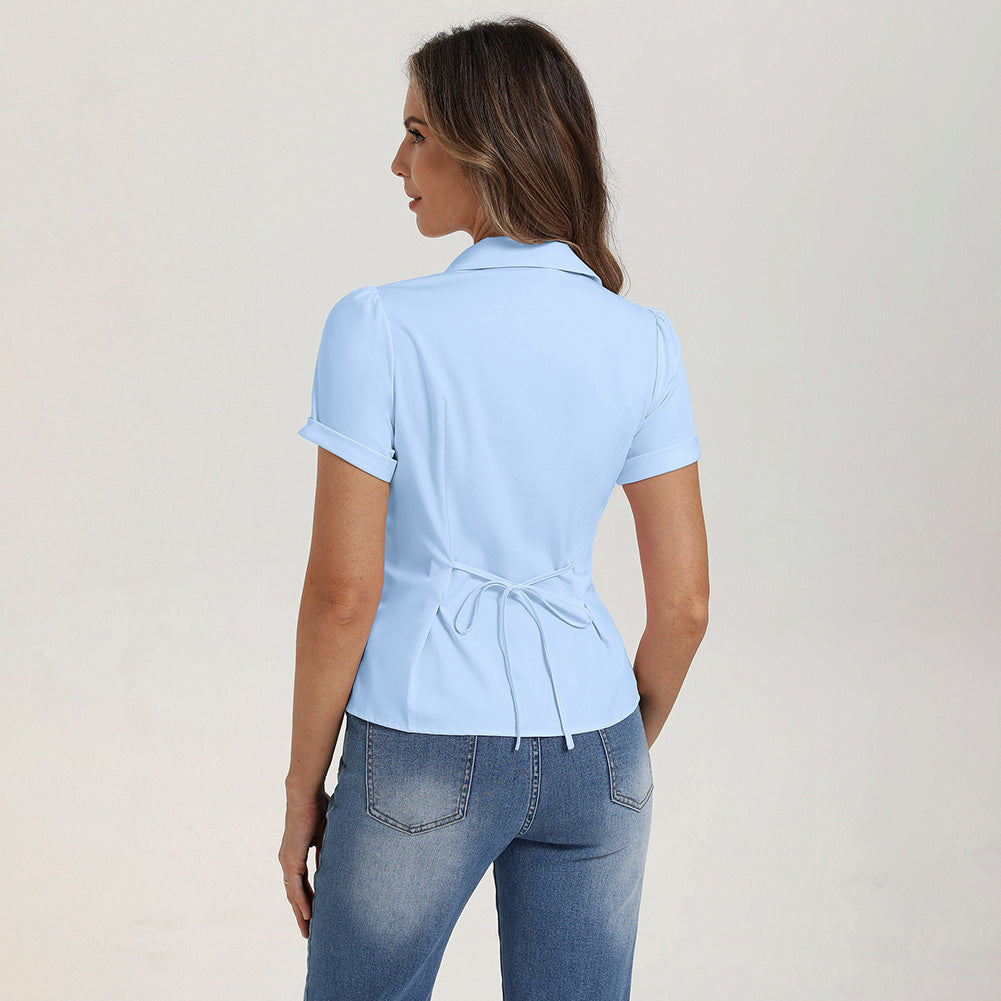 belle poque 2026 Womens Button Down Summer Cute Tops Blouses for Women Dressy Casual