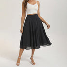 belle poque Women's Spring Summer 2026 Midi Skirts with Slit Flowy A-Line Skirt with Pockets