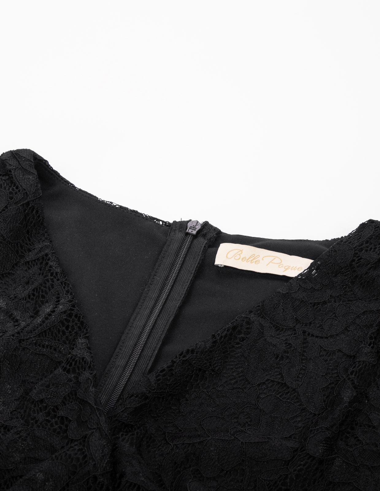 belle poque Lace Patchwork Dress Short Sleeve V-Neck Bodycon Dress